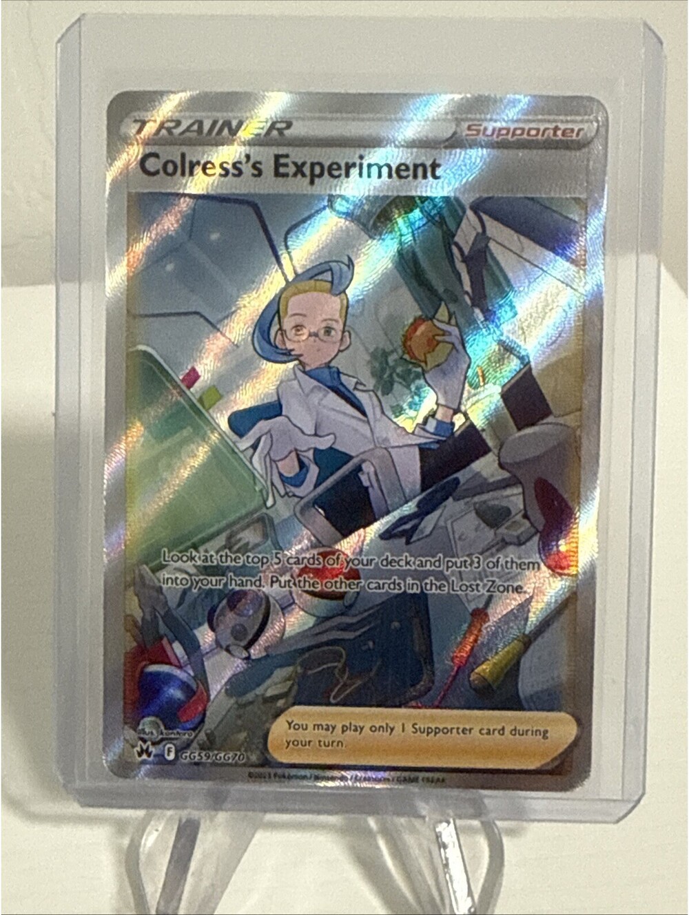 Colress's Experiment Ultra Rare Crown Zenith: Galarian Gallery GG59/GG70 NM